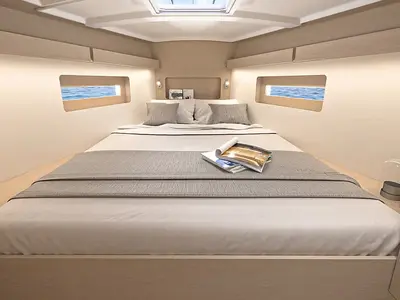 Cabin on Mercator, a Beneteau Oceanis 37.1 sailboat at Municipal Unit of Lefkada, Greece
