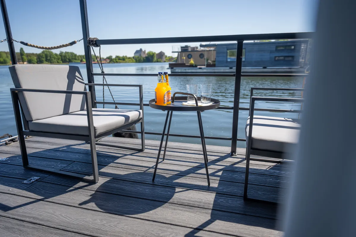 Deck of Pina, a Woma D13 motorboat at Fürstenberg/Havel, Germany
