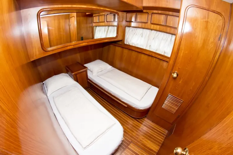 Cabin on Royal, a Yaretti 1910 motor yacht at Primošten, Croatia