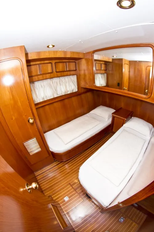 Cabin on Royal, a Yaretti 1910 motor yacht at Primošten, Croatia