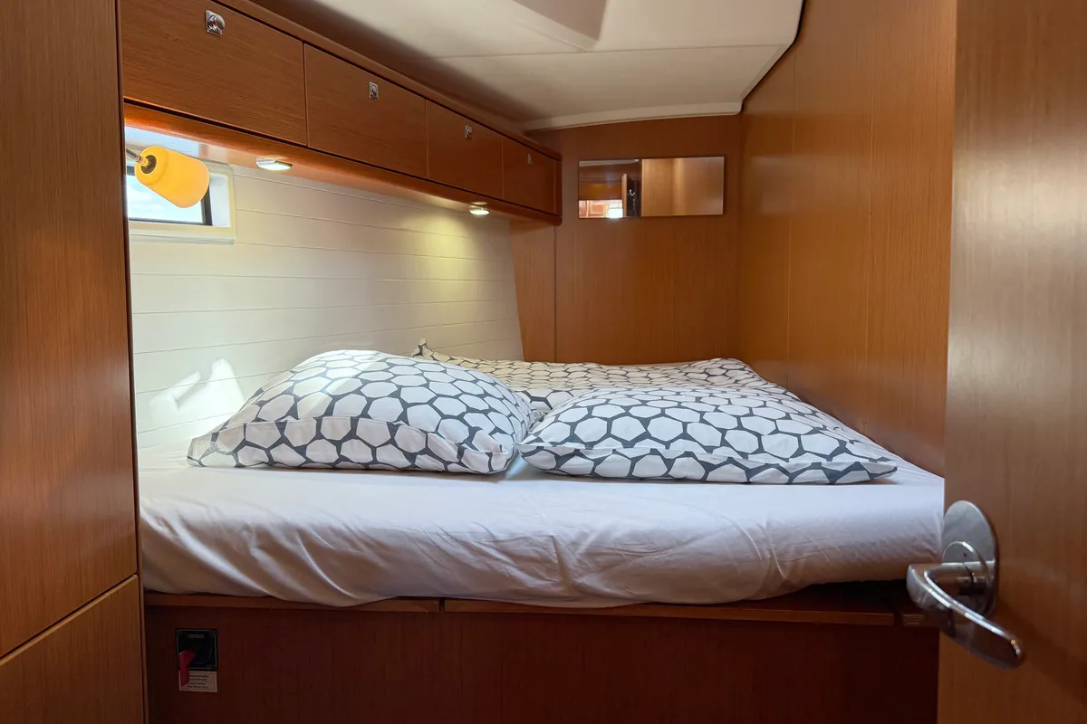 Cabin on Beef, a Bavaria Cruiser 46 sailboat at Grad Pula, Croatia
