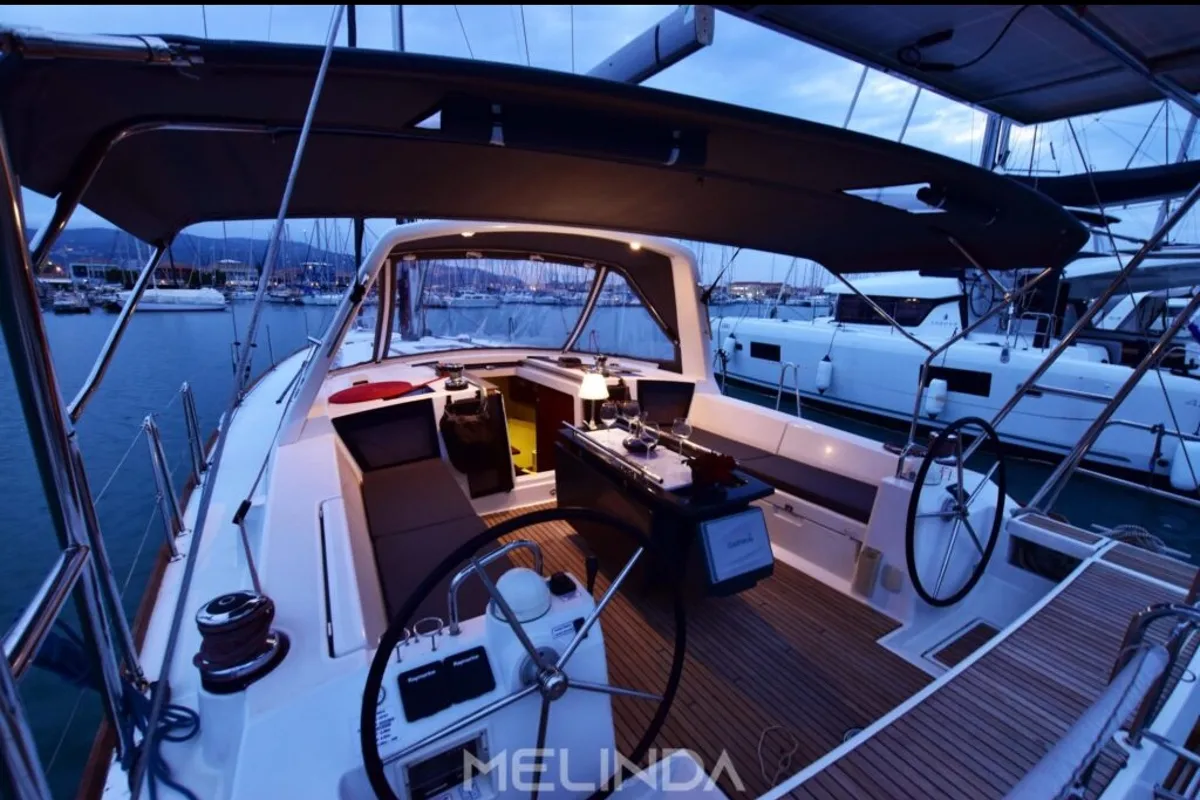 Melinda, a Beneteau Oceanis 45 sailboat at Municipal Unit of Lefkada, Greece