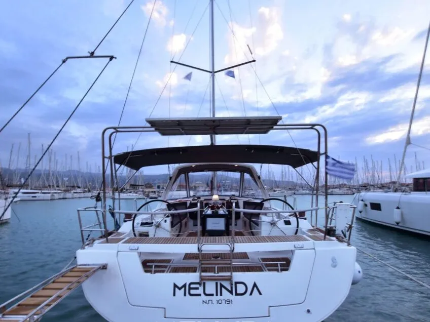 Melinda, a Beneteau Oceanis 45 sailboat at Municipal Unit of Lefkada, Greece