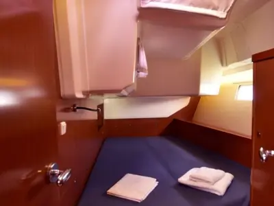 Cabin on Melinda, a Beneteau Oceanis 45 sailboat at Lefkada, Greece