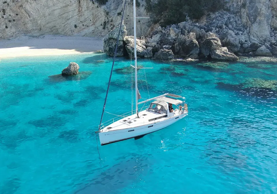 Melinda, a Beneteau Oceanis 45 sailboat at Municipal Unit of Lefkada, Greece