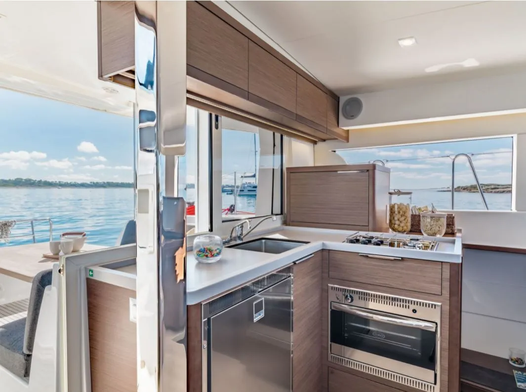 Galley of Solentia, a Lagoon 40 catamaran at Rogač, Croatia
