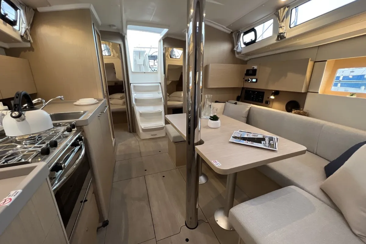 Salon of Jana, a Beneteau Oceanis 38.1 sailboat at Grad Pula, Croatia