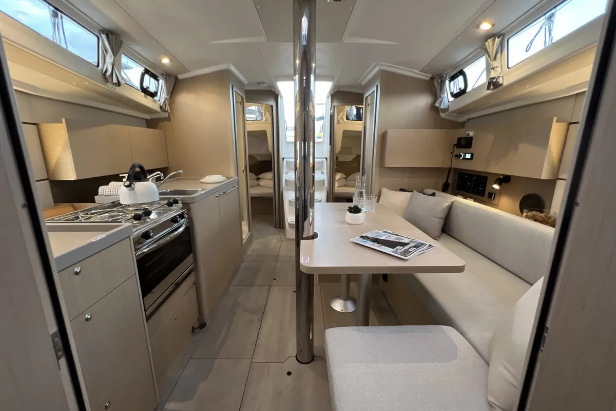 Salon of Jana, a Beneteau Oceanis 38.1 sailboat at Grad Pula, Croatia