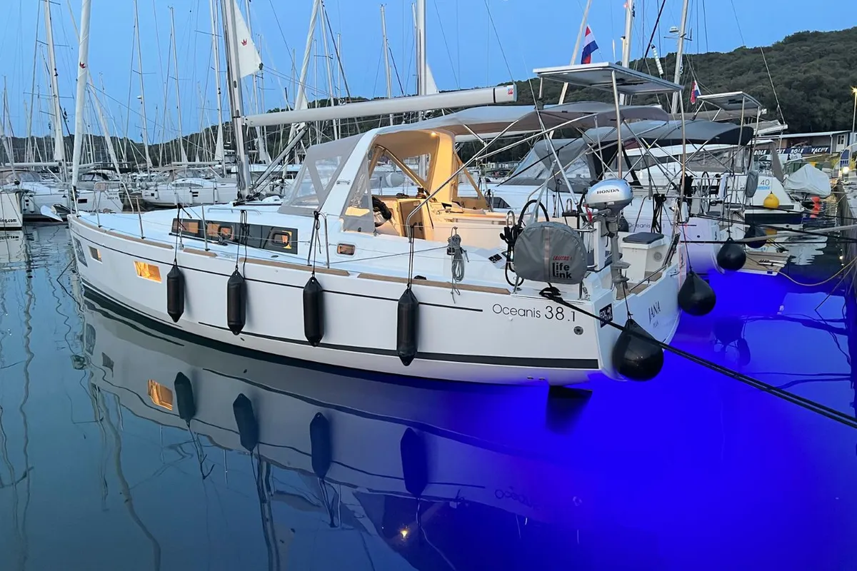 Exterior view of Jana, a Beneteau Oceanis 38.1 sailboat at Grad Pula, Croatia