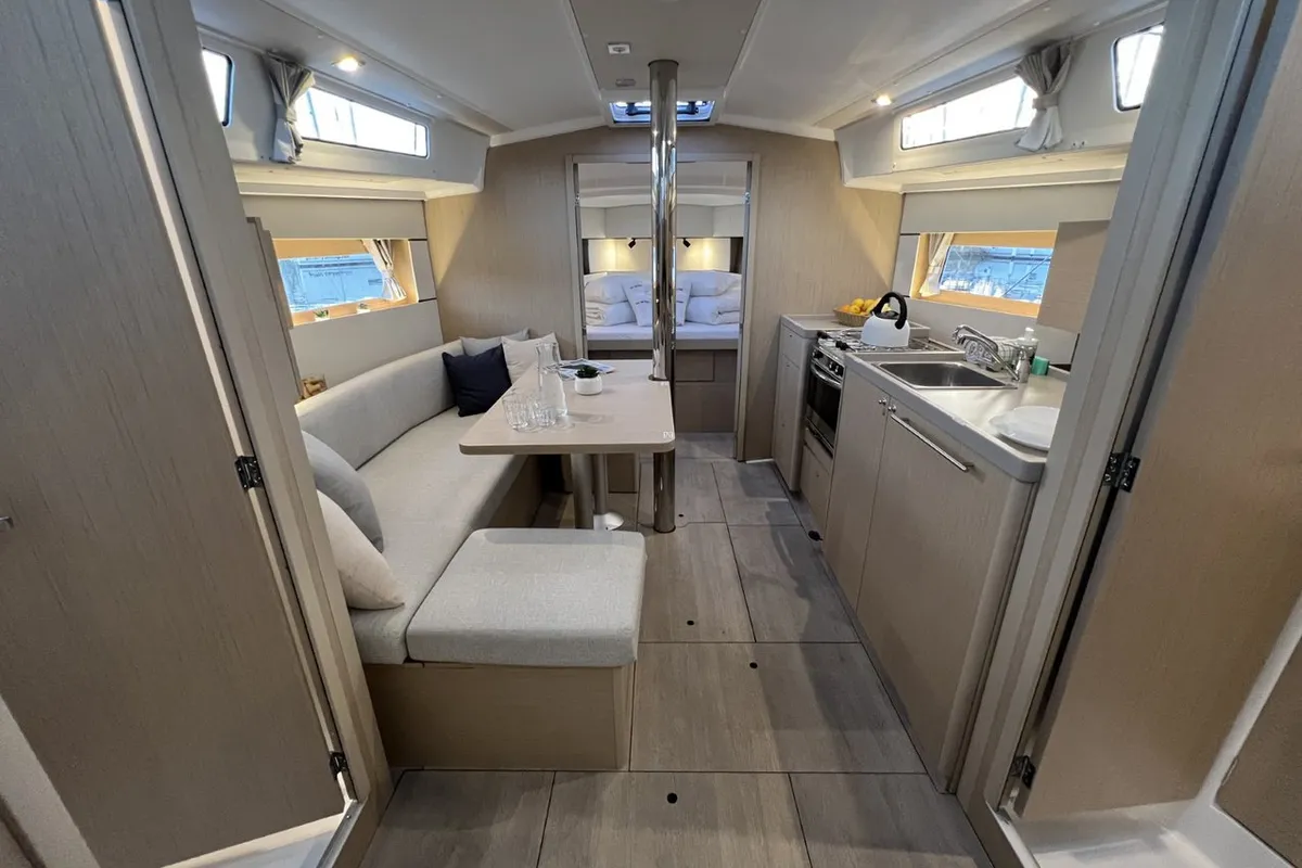 Salon of Jana, a Beneteau Oceanis 38.1 sailboat at Grad Pula, Croatia