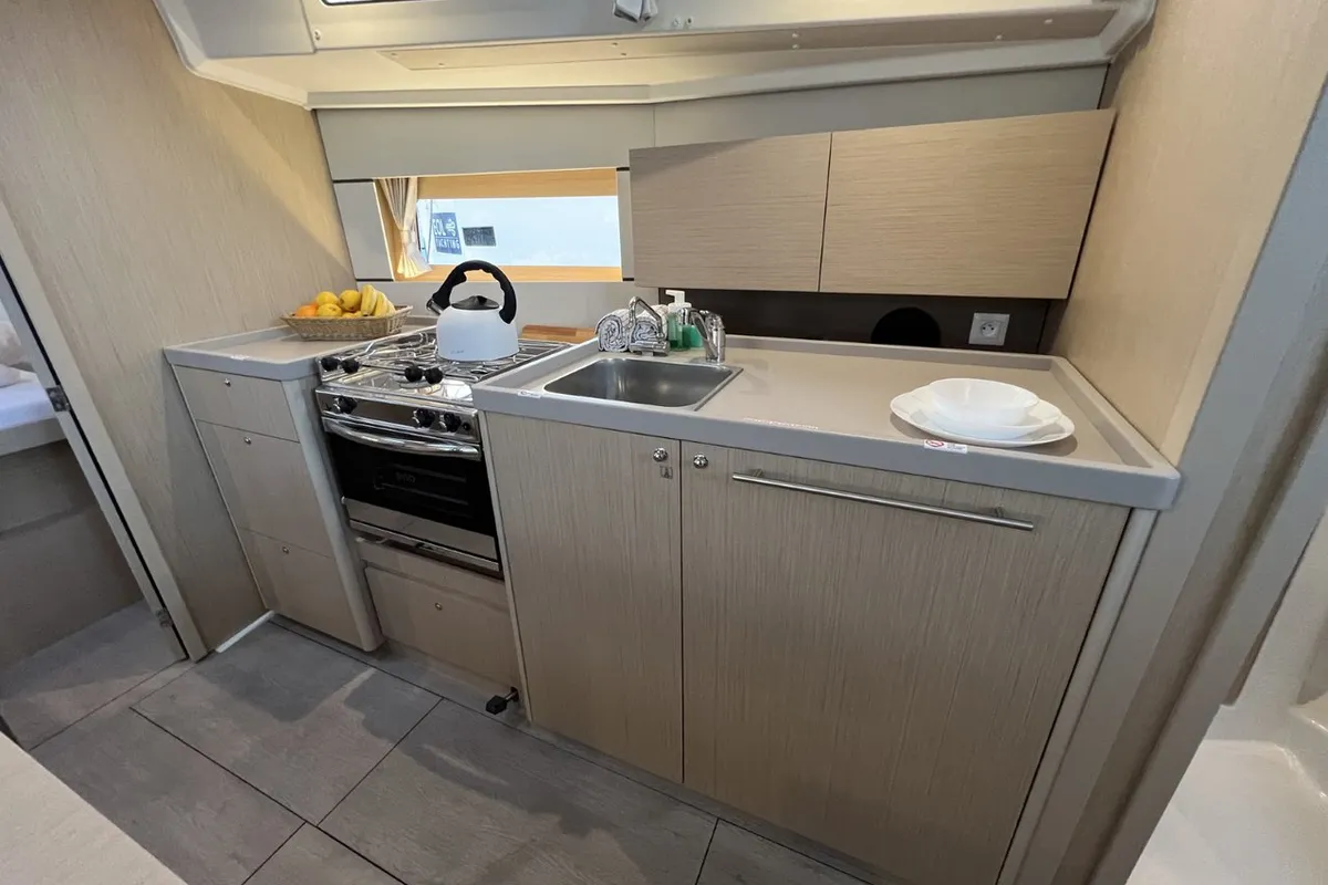 Galley of Jana, a Beneteau Oceanis 38.1 sailboat at Grad Pula, Croatia