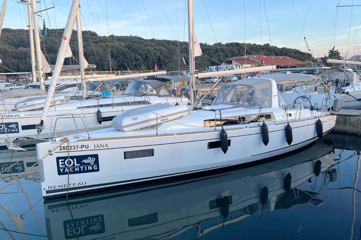 Exterior view of Jana, a Beneteau Oceanis 38.1 sailboat at Grad Pula, Croatia