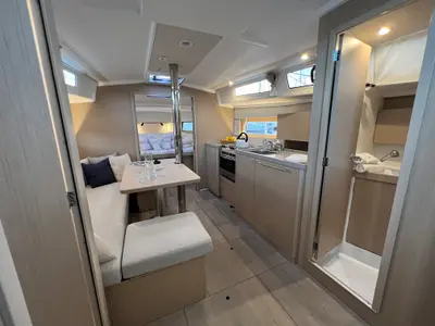 Salon of Jana, a Beneteau Oceanis 38.1 sailboat at Grad Pula, Croatia