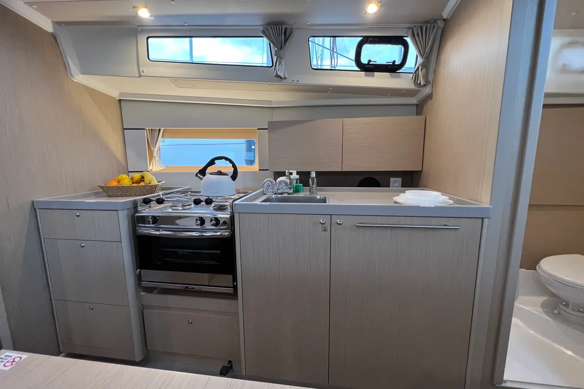 Galley of Jana, a Beneteau Oceanis 38.1 sailboat at Grad Pula, Croatia
