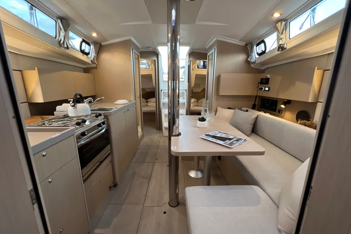 Salon of Jana, a Beneteau Oceanis 38.1 sailboat at Grad Pula, Croatia