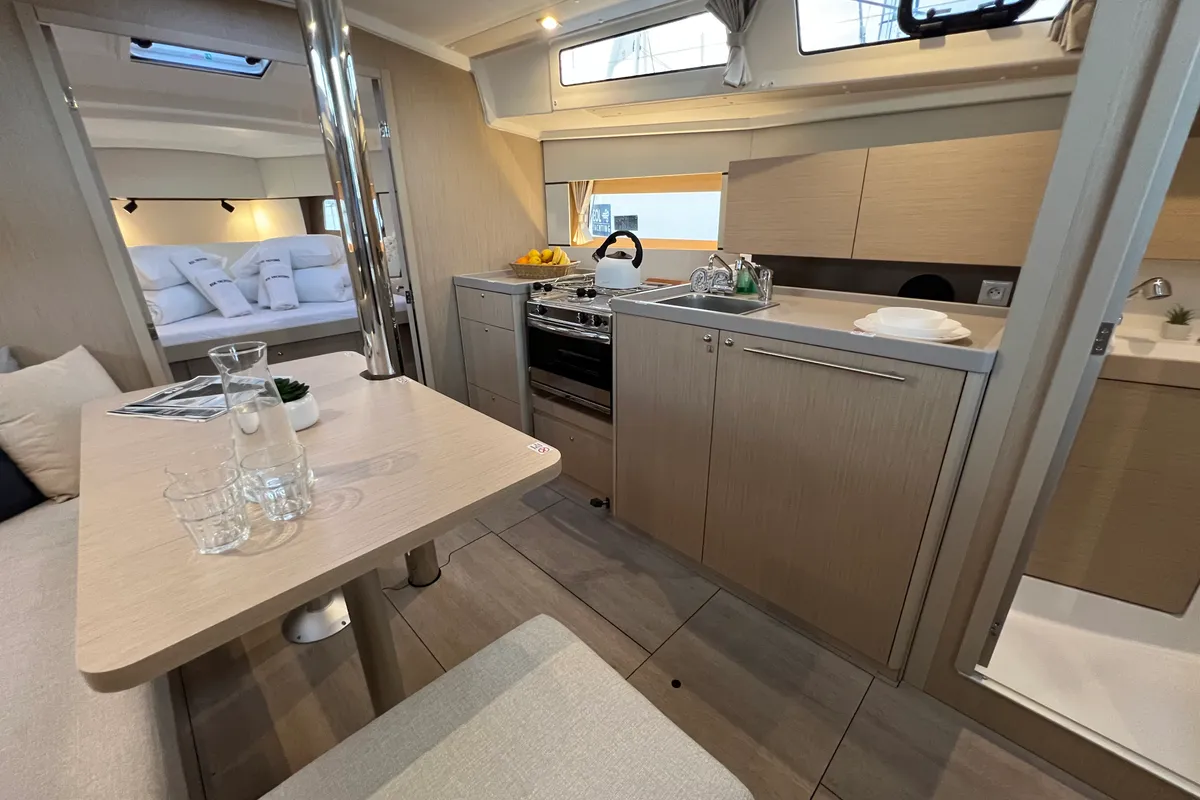 Salon of Jana, a Beneteau Oceanis 38.1 sailboat at Grad Pula, Croatia