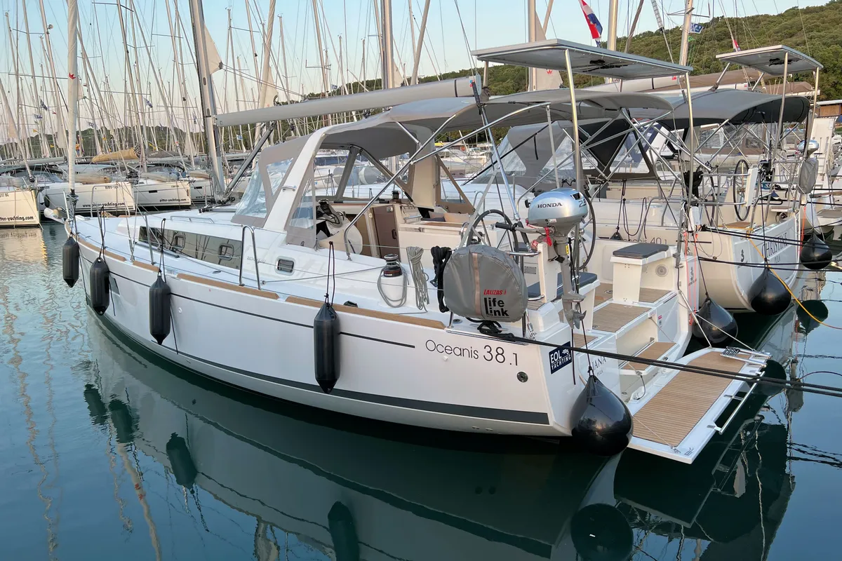 Exterior view of Jana, a Beneteau Oceanis 38.1 sailboat at Grad Pula, Croatia