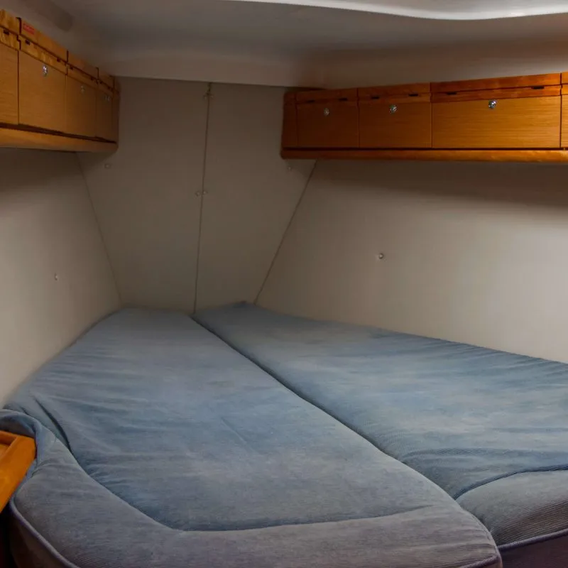 Cabin on Okyrroy, a Bavaria 40 sailboat at Kavala, Greece