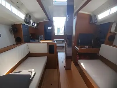 Salon of Ninna Nanna, a Jeanneau Sun Odyssey 349 sailboat at Grad Pula, Croatia