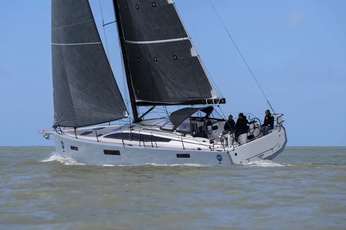 Exterior view of Letibbi, a RM 1380 sailboat at La Rochelle, France