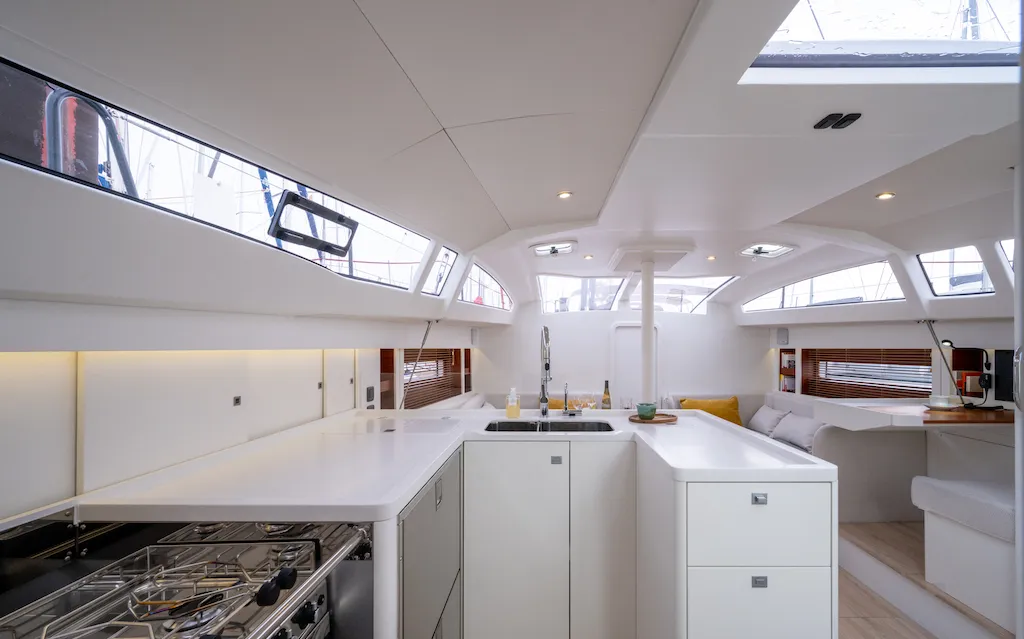 Galley of Letibbi, a RM 1380 sailboat at La Rochelle, France