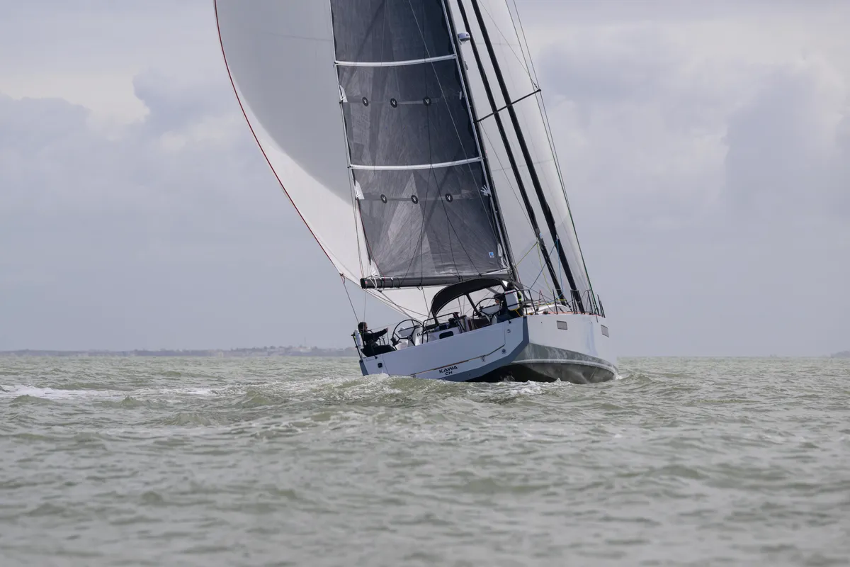 Exterior view of Letibbi, a RM 1380 sailboat at La Rochelle, France