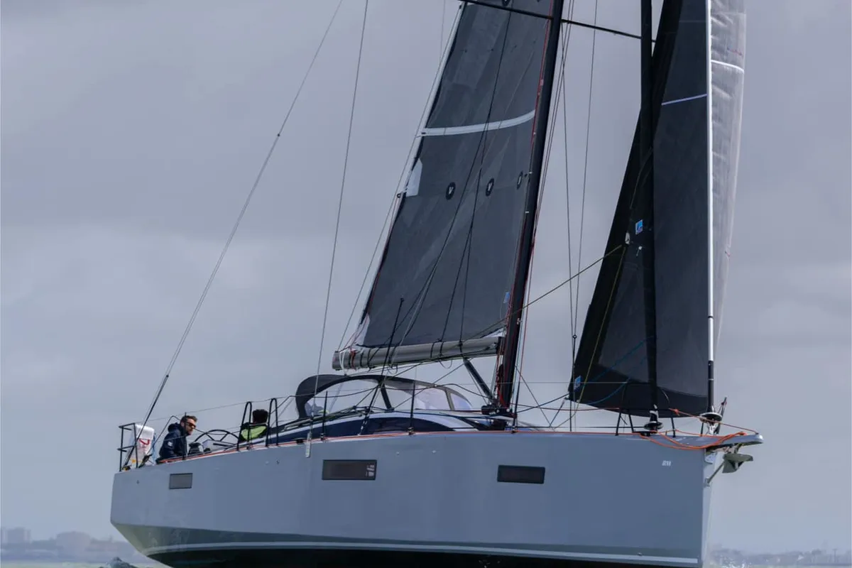 Exterior view of Letibbi, a RM 1380 sailboat at La Rochelle, France