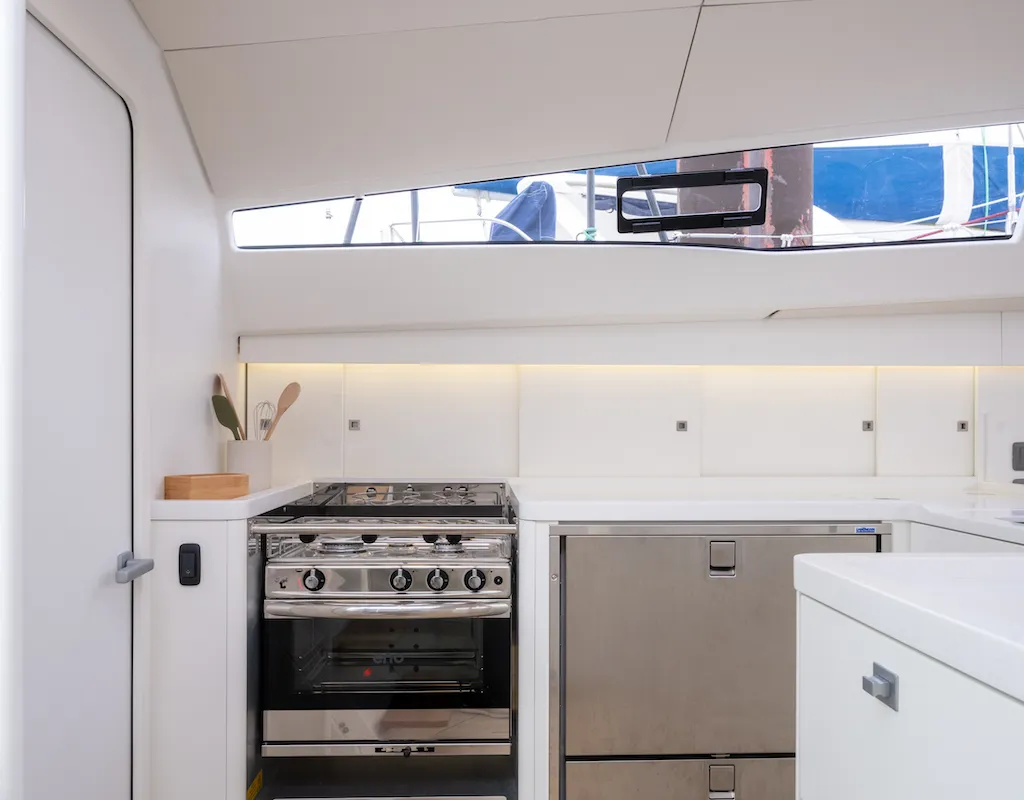 Galley of Letibbi, a RM 1380 sailboat at La Rochelle, France