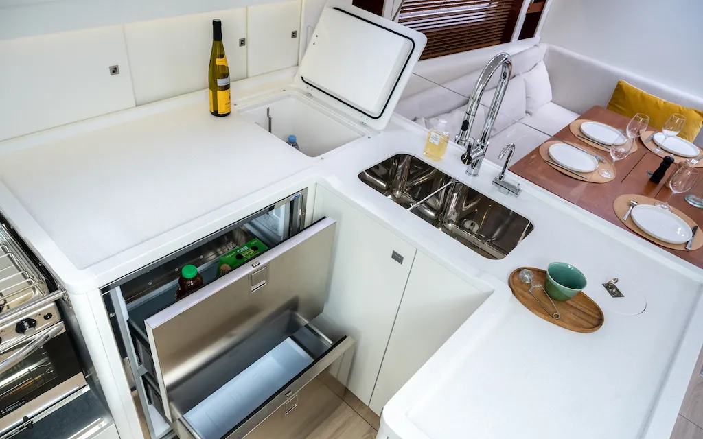 Galley of Letibbi, a RM 1380 sailboat at La Rochelle, France
