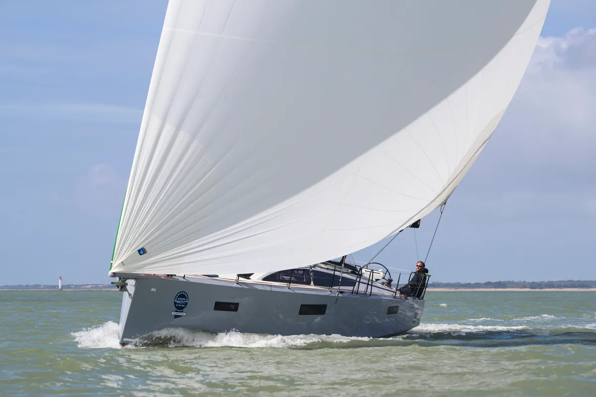 Exterior view of Letibbi, a RM 1380 sailboat at La Rochelle, France