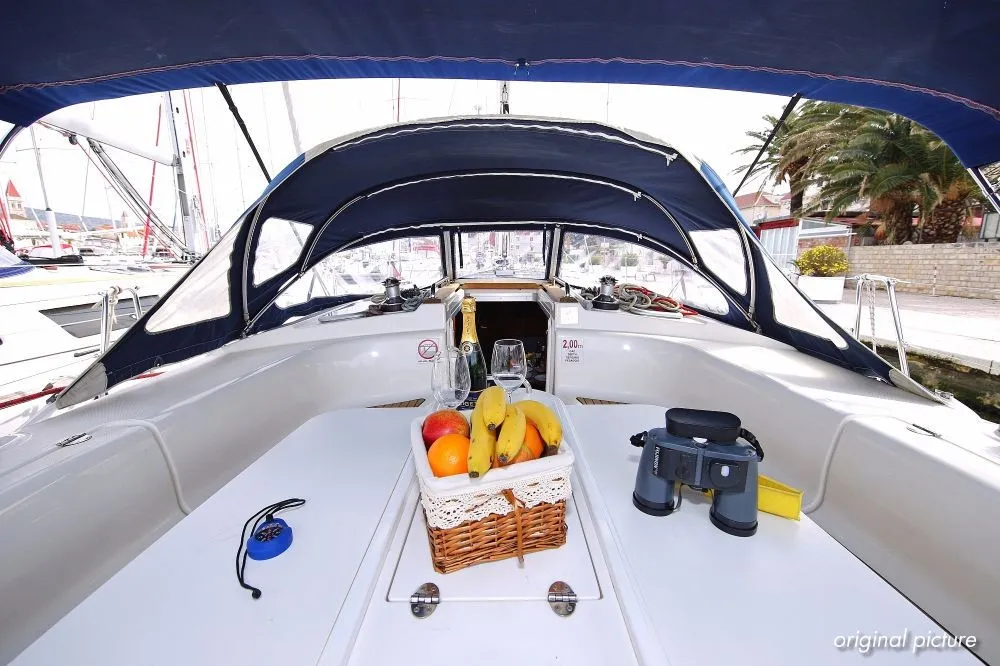 Deck of Scorpion, a Bavaria 44 sailboat at Grad Rijeka, Croatia