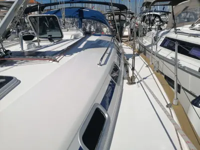 Deck of Scorpion, a Bavaria 44 sailboat at Grad Rijeka, Croatia