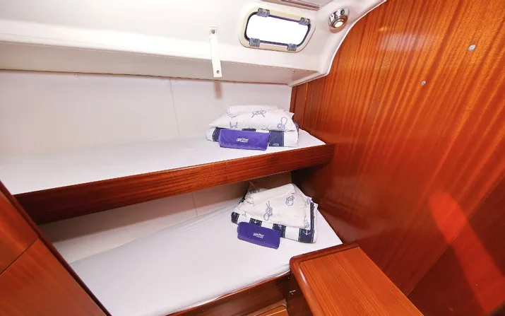 Cabin on Scorpion, a Bavaria 44 sailboat at Grad Rijeka, Croatia