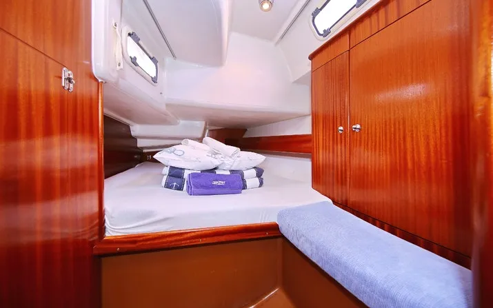 Cabin on Scorpion, a Bavaria 44 sailboat at Grad Rijeka, Croatia
