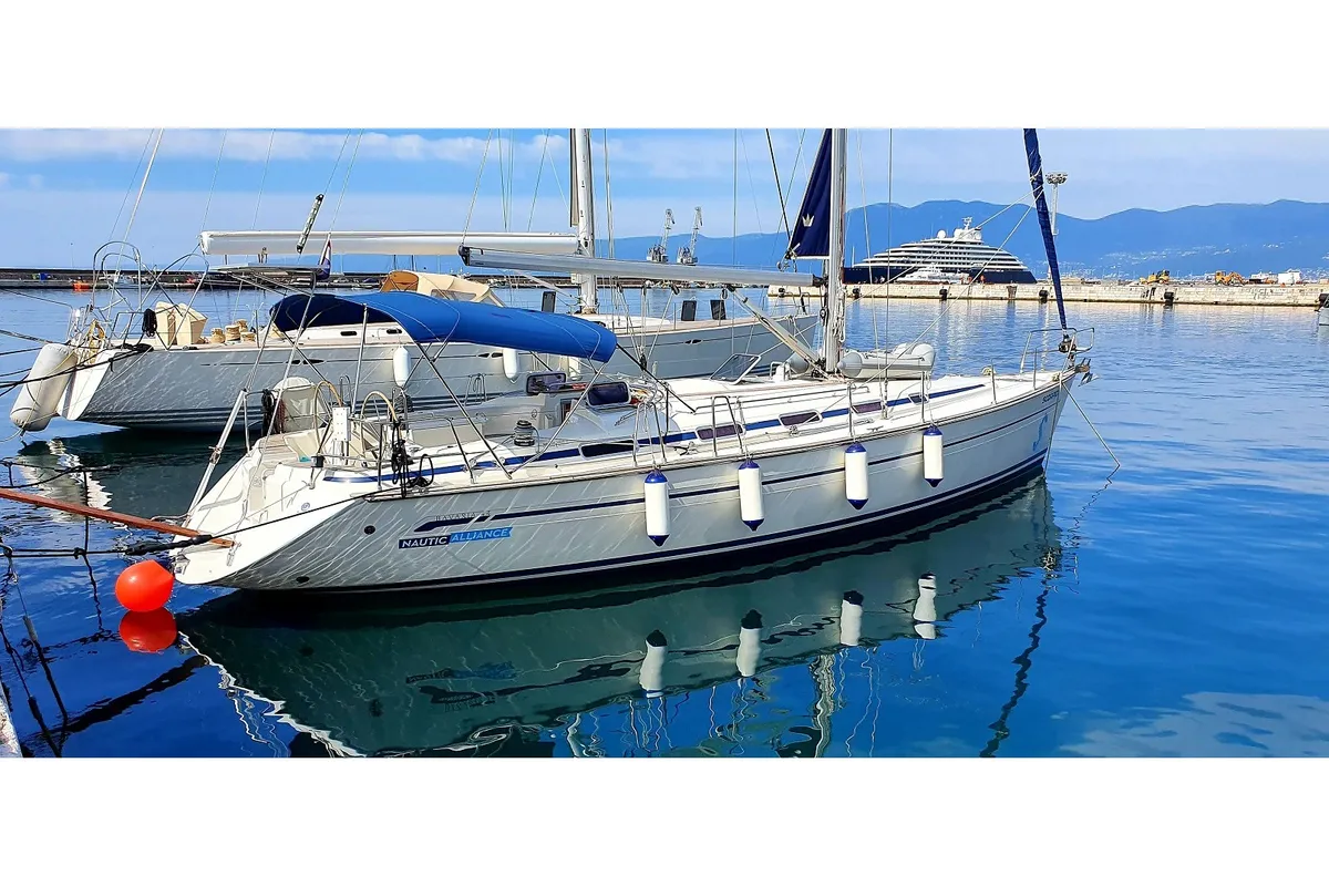 Exterior view of Scorpion, a Bavaria 44 sailboat at Grad Rijeka, Croatia