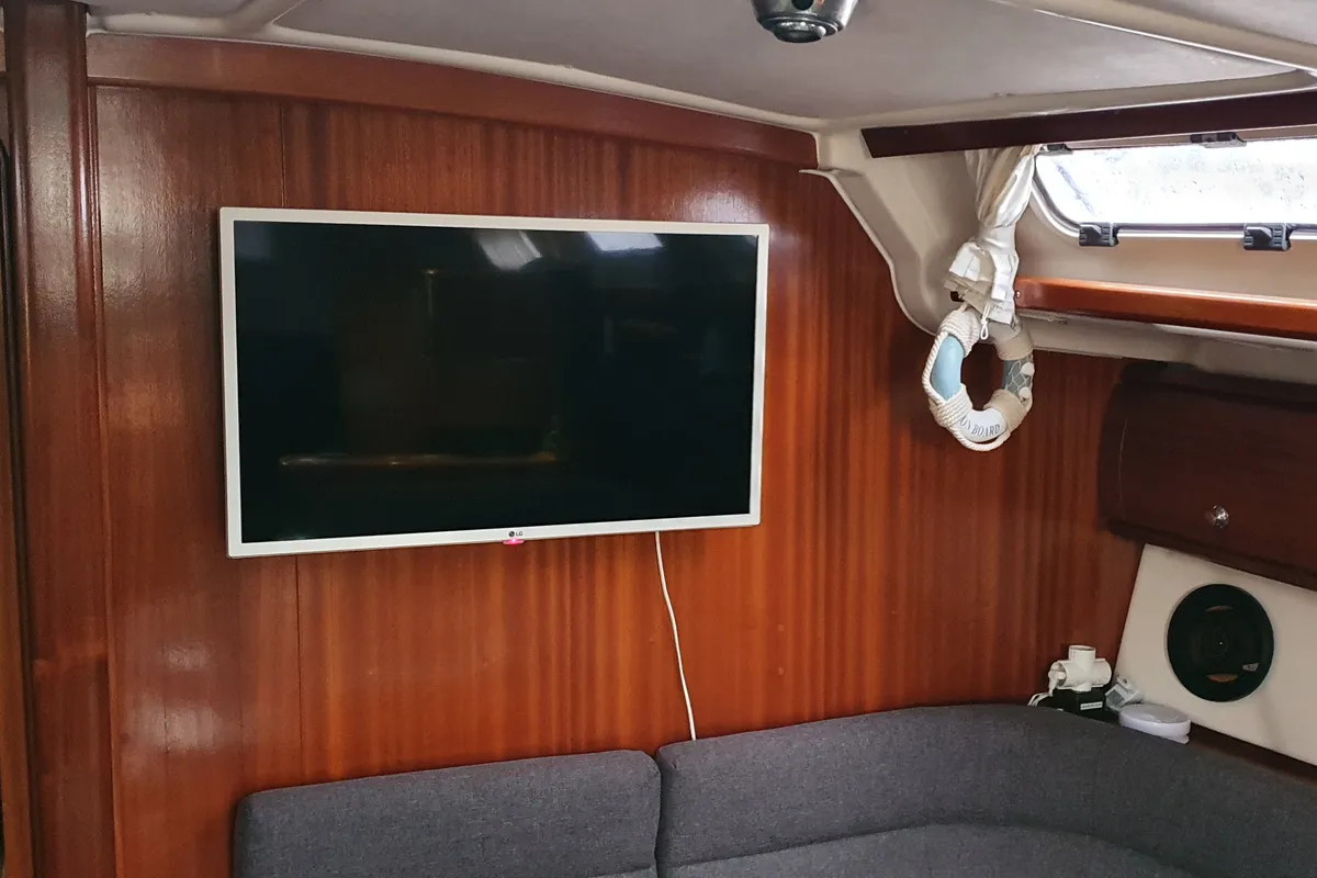 Salon of Scorpion, a Bavaria 44 sailboat at Grad Rijeka, Croatia