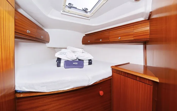 Cabin on Scorpion, a Bavaria 44 sailboat at Grad Rijeka, Croatia