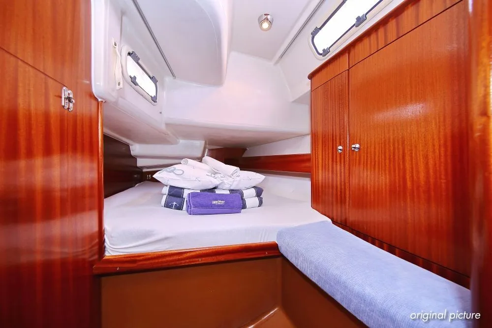 Cabin on Scorpion, a Bavaria 44 sailboat at Grad Rijeka, Croatia