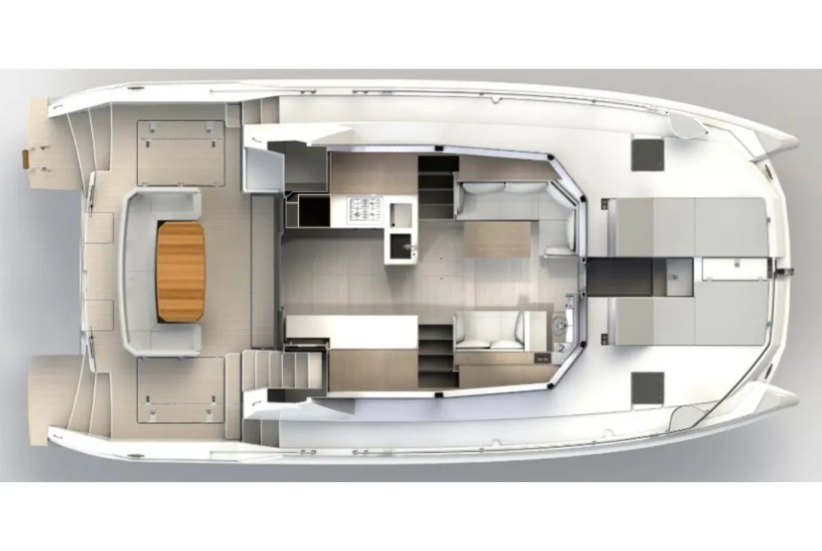 Floor plan of Moorings 464PC Exclusive, a Leopard 46PC catamaran at Road Town, British Virgin Islands
