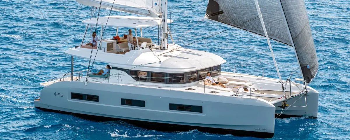 IRIS, a Lagoon 55 catamaran at Palma de Mallorca, Spain