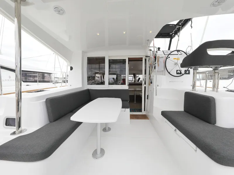 Deck of LANCELOT, a Lagoon 40 catamaran at Općina Sukošan, Croatia