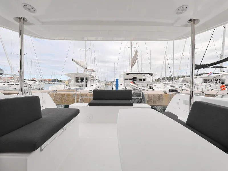 Deck of LANCELOT, a Lagoon 40 catamaran at Općina Sukošan, Croatia