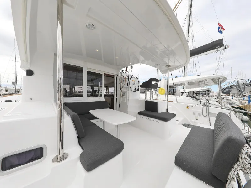 Deck of LANCELOT, a Lagoon 40 catamaran at Općina Sukošan, Croatia