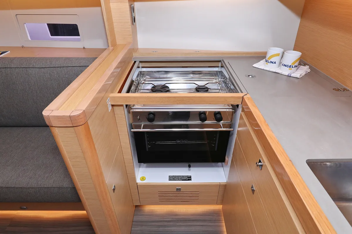 Galley of Seeadler, a Dufour 430 sailboat at Grad Vodice, Croatia