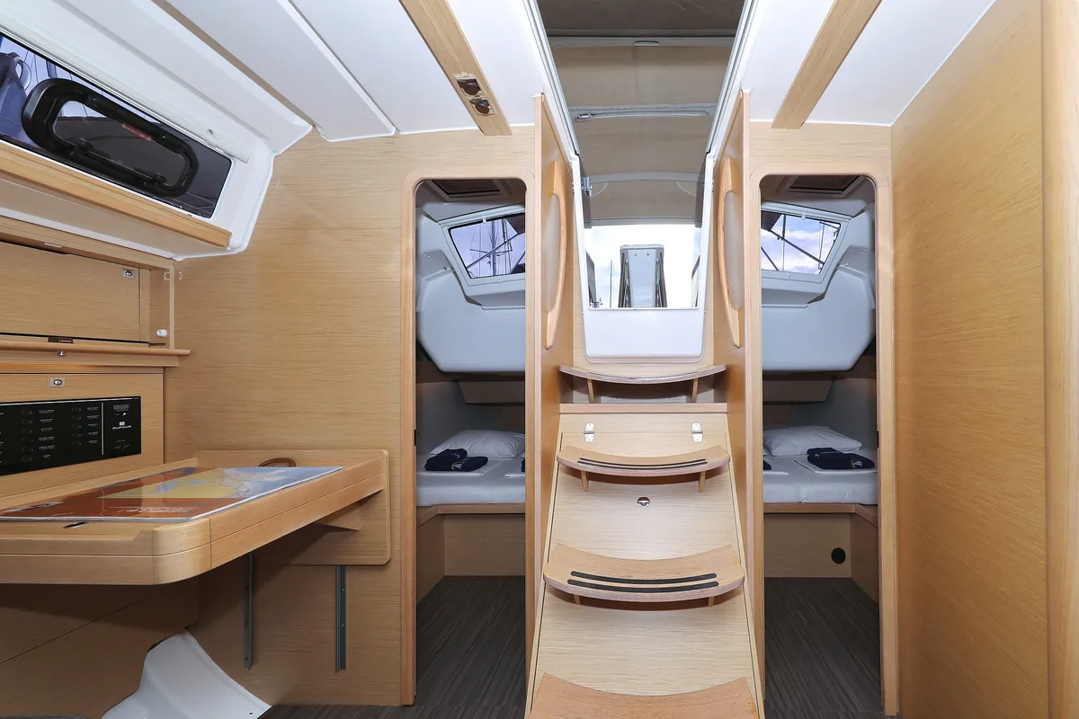 Cabin on Seeadler, a Dufour 430 sailboat at Grad Vodice, Croatia