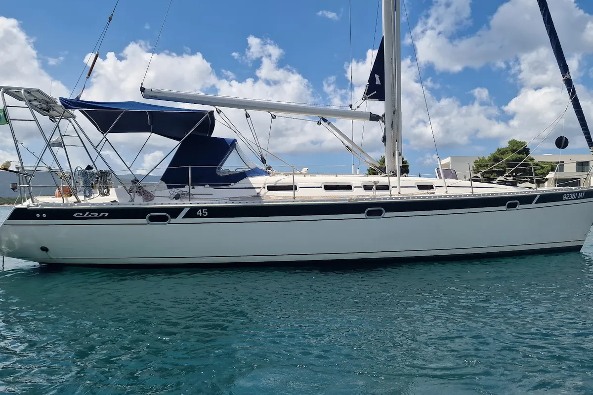 Exterior view of Maslina, a Elan 45 sailboat at Split, Croatia