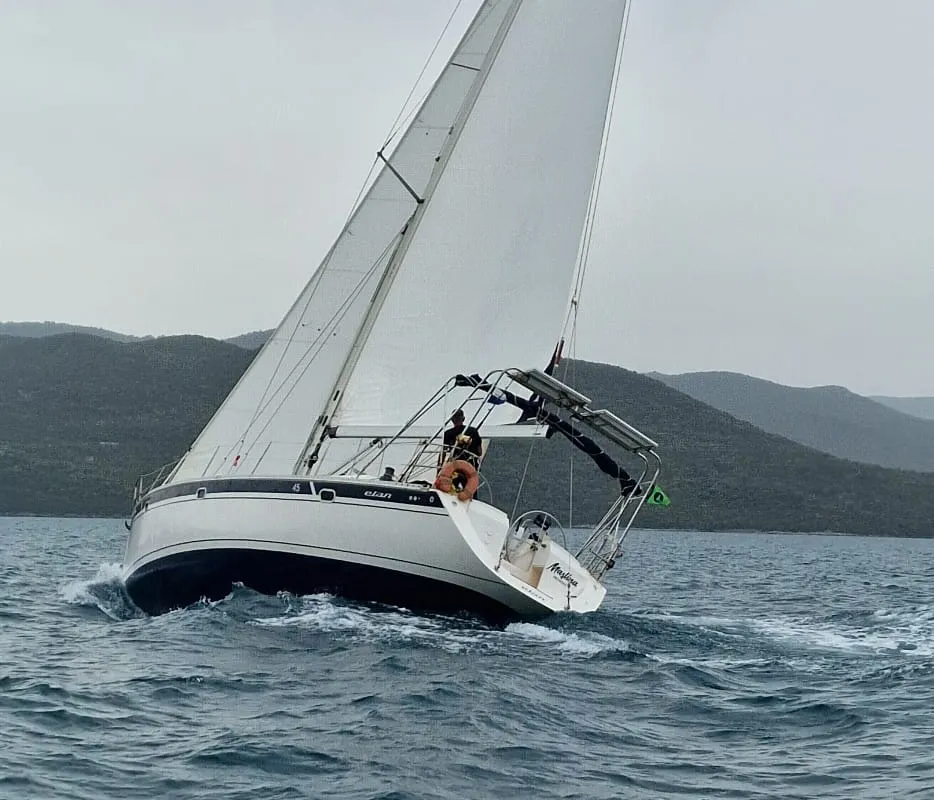 Exterior view of Maslina, a Elan 45 sailboat at Split, Croatia