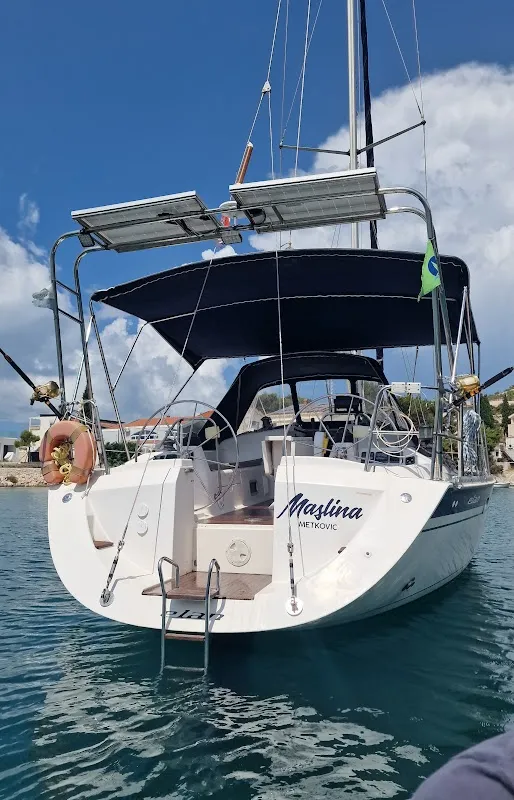 Deck of Maslina, a Elan 45 sailboat at Split, Croatia