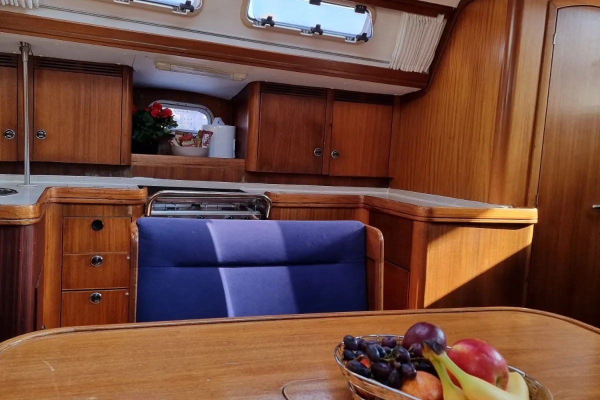 Galley of Maslina, a Elan 45 sailboat at Split, Croatia
