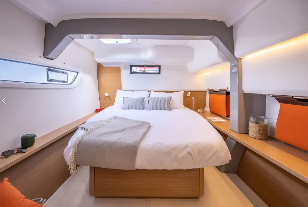 Cabin on Comfort, a Excess 14 catamaran at Grimaud, France